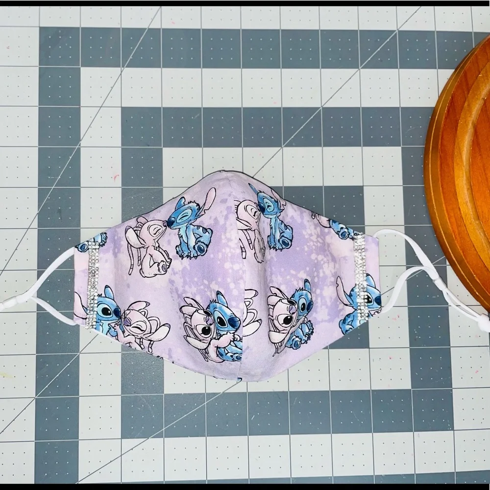 Disney stitch and angel face mask glam